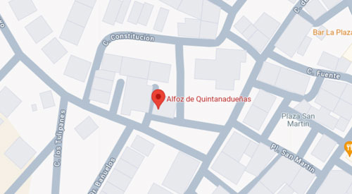 mapa Registro Civil Juzgado de Paz de Alfoz de Quintanadueñas Burgos