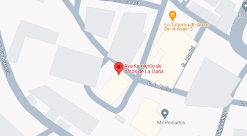 mapa Registro Civil Juzgado de Paz de Arcos de la Llana Burgos